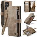 Samsung Galaxy S23 Ultra 5G Caseme 2-in-1 Multifunctional Lompakkokotelo - Ruskea