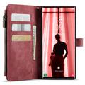 Samsung Galaxy S23 Ultra 5G Caseme 2-in-1 Multifunctional Lompakkokotelo - Punainen