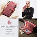 Samsung Galaxy S23 Ultra 5G Caseme 2-in-1 Multifunctional Lompakkokotelo - Punainen