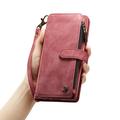 Samsung Galaxy S23 Ultra 5G Caseme 2-in-1 Multifunctional Lompakkokotelo - Punainen