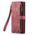 Samsung Galaxy S23 Ultra 5G Caseme 2-in-1 Multifunctional Lompakkokotelo - Punainen