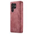 Samsung Galaxy S23 Ultra 5G Caseme 2-in-1 Multifunctional Lompakkokotelo - Punainen