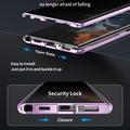 Samsung Galaxy S23 Ultra 5G Magneettikotelo Panssarilasi - 9H sella - Yksityisyyssuoja - Vaalea Violetti