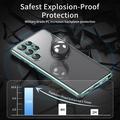 Samsung Galaxy S23 Ultra 5G Magneettikotelo Panssarilasi - 9H sella - Yksityisyyssuoja - Vihreä