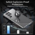 Samsung Galaxy S23 Ultra 5G Magneettikotelo Panssarilasi - 9H sella - Yksityisyyssuoja - Hopea