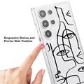 Samsung Galaxy S23 Ultra Fashion TPU Kotelo - Abstrakti muotokuva