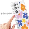 Samsung Galaxy S23 Ultra Fashion TPU Kotelo - värikkäitä kukkia