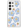 Samsung Galaxy S23 Ultra Fashion TPU Kotelo - Kukat / Mansikat