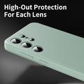 Samsung Galaxy S23 Ultra Smart Clear View Käännä kotelo korttipaikka - vaaleanvihreä