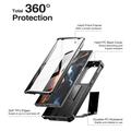 Samsung Galaxy S23 Ultra Tech-Protect Kevlar Pro kotelo näytönsuojalla ja potkulaudalla - musta