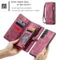 Samsung Galaxy S24 Caseme 008 2-in-1 Multifunctional Lompakkokotelo - Punainen