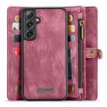 Samsung Galaxy S24 Caseme 008 2-in-1 Multifunctional Lompakkokotelo - Punainen
