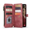 Samsung Galaxy S24 FE Caseme C30 Monitoiminen Lompakkokotelo - Punainen