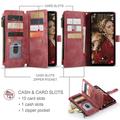 Samsung Galaxy S24 FE Caseme C30 Monitoiminen Lompakkokotelo - Punainen