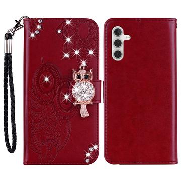 Samsung Galaxy S24 FE Pöllö strassi lompakko tapauksessa - punainen