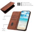 Samsung Galaxy S24 FE Rhombus kuvio lompakkokotelo magneettisuljin - ruskea