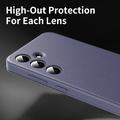 Samsung Galaxy S24 FE Smart Clear View Käännä kotelo korttipaikka - harmaa violetti