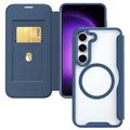 Samsung Galaxy S24 Flip Case korttipaikalla - MagSafe-yhteensopiva - sininen