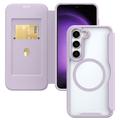 Samsung Galaxy S24 Flip Case korttipaikalla - MagSafe-yhteensopiva - violetti