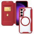 Samsung Galaxy S24 Flip Case korttipaikalla - MagSafe-yhteensopiva - punainen