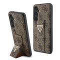 Samsung Galaxy S24 Guess 4G Grip Stand Triangle Logo Case - ruskea