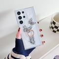Samsung Galaxy S24 Ultra Butterfly TPU kotelo rengas pidike
