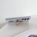 Samsung Galaxy S24 Ultra Butterfly TPU kotelo rengas pidike - vaaleansininen