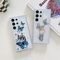 Samsung Galaxy S24 Ultra Butterfly TPU kotelo rengas pidike - vaaleansininen