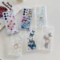 Samsung Galaxy S24 Ultra Butterfly TPU kotelo rengas pidike - vaaleansininen
