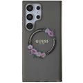 Samsung Galaxy S24 Ultra Guess IML Flowers Wreath Kotelo - MagSafe-yhteensopiva