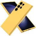 Samsung Galaxy S24 Ultra Nestemäinen Silikoni Suojakuori - Keltainen