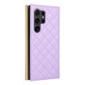 Samsung Galaxy S24 Ultra Luxury tikattu lompakkokotelo - violetti