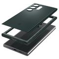 Samsung Galaxy S24 Ultra Spigen Thin Fit Hybridikotelo - Tummanvihreä