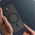 Samsung Galaxy S24 Ultra Tech-Protect Magmat Kotelo - MagSafe-yhteensopiva - Läpikuultava Musta