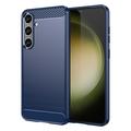 Samsung Galaxy S24+ Harjattu TPU Suojakuori - Hiilikuitu