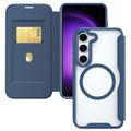 Samsung Galaxy S24+ Flip Kotelo korttipaikalla - MagSafe-yhteensopiva - sininen