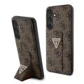 Samsung Galaxy S24+ Guess 4G Grip Stand Triangle Logo Case - ruskea