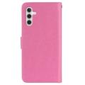 Samsung Galaxy S24+ Pöllö strassi lompakko kotelo - Kuuma Pinkki