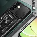Samsung Galaxy S24+ Pyörivä Rengashybridikotelo Kamerasuojalla - Musta