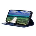 Samsung Galaxy S24+ Lompakkokotelo Magneettisella Sulkijalla - Sininen