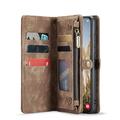 Samsung Galaxy S25 Caseme 008 2-in-1 Multifunctional Lompakkokotelo - Ruskea