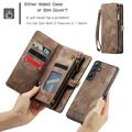 Samsung Galaxy S25 Caseme 008 2-in-1 Multifunctional Lompakkokotelo - Ruskea