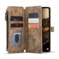 Samsung Galaxy S25 Caseme C30 Monitoiminen Lompakkokotelo - Ruskea