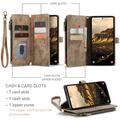 Samsung Galaxy S25 Caseme C30 Monitoiminen Lompakkokotelo - Ruskea