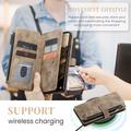 Samsung Galaxy S25 Caseme C30 Monitoiminen Lompakkokotelo - Ruskea