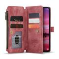 Samsung Galaxy S25 Caseme C30 Monitoiminen Lompakkokotelo - Punainen