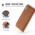 Samsung Galaxy S25 Dux Ducis Hivo Lompakkomallinen Nahkakotelo - Ruskea
