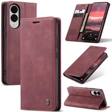 Samsung Galaxy S25 Edge Caseme 013 Sarja Lompakkokotelo - Viininpunainen