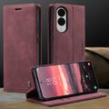 Samsung Galaxy S25 Edge Caseme 013 Sarja Lompakkokotelo - Viininpunainen