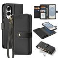 Samsung Galaxy S25 Edge Dux Ducis Lawa Lompakko Nahkakotelo magneettikannella - Musta
